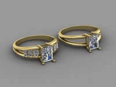 Rings 3D print model 20