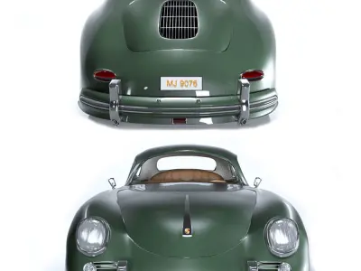Porsche 356 A Low-poly 3D model