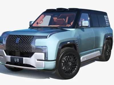 2024 BYD YangWang U8 with interior  3D model