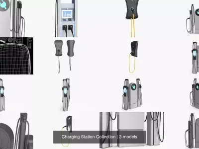 Charging Station Collection 3D Model Pack