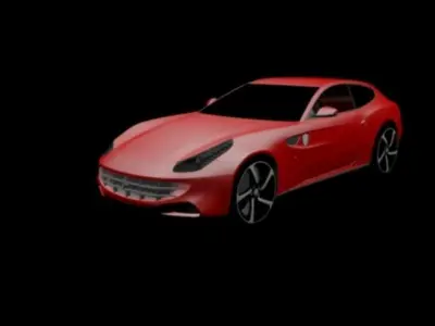 Ferrari FF 3D Model Car-20 Low-poly 3D model
