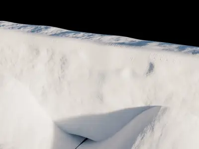 Snow Wall Low-poly 3D model