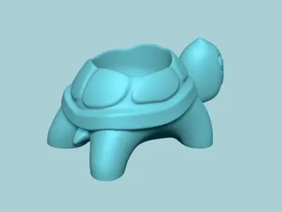 Turtle Back Vase - Cute Plant Pot - STL Printable 3D print model