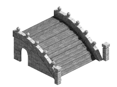 gAME Qing Dynasty Architecture - Stone Bridge 32 3D model