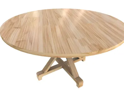 Round Table Round Table V4 3D Model VR AR PBR Low-poly 3D model