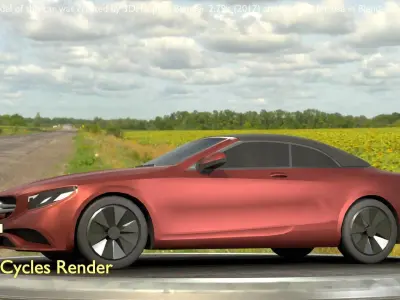 City Car 87 Upper Class Type-A  Brown Low-poly 3D model