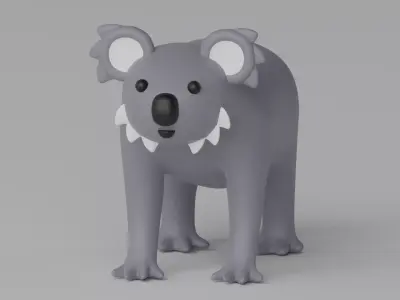 Cartoon Cute Koala 3D model