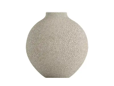 Ceramic vase with embossed pattern 3D model