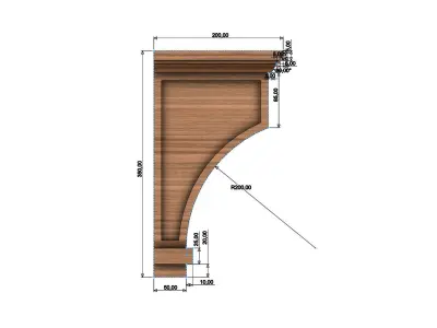 Fluted Mission corbel 3D print model