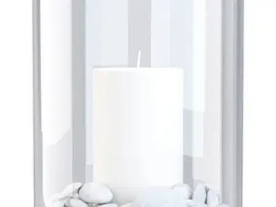 Glass Candle Holder 3D model