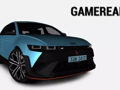 Hyundai Ioniq 5 N SouKor-DM 2023 Gameready Low-poly 3D model