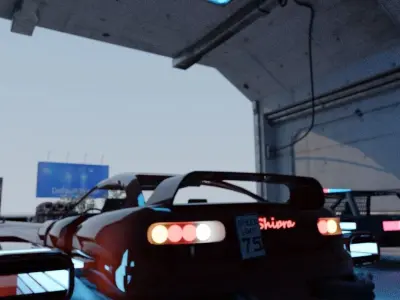 Supra and Cop car Ship version 3D model