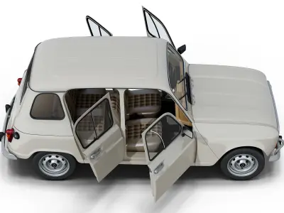 Renault 4 old car 3D model