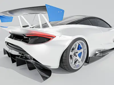 Mclaren 720S - 720LM Low-poly 3D model