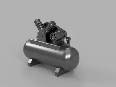 Air Compressor - Garage scale 1-43 Diorama Garage 3D print model 3D print model
