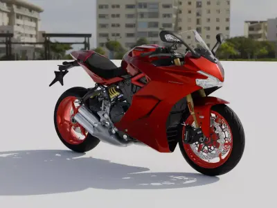 Ducati Super Sports Low-poly 3D model