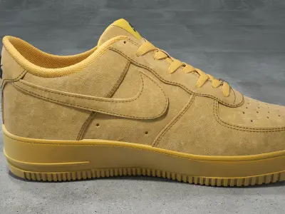 Nike Air Force 1 low Flax Low-poly 3D model