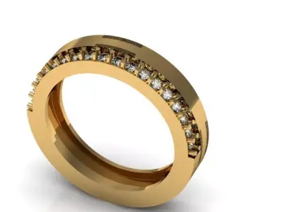 band daimond ring 3D print model