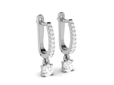 Women earrings 3D print model 11