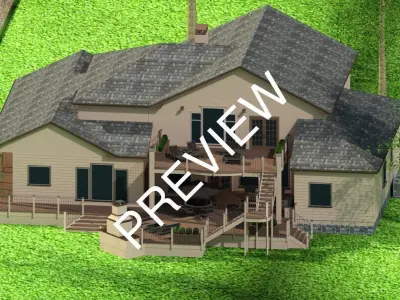 Luxury Residential Home 3D AutoCAD Model 3D model