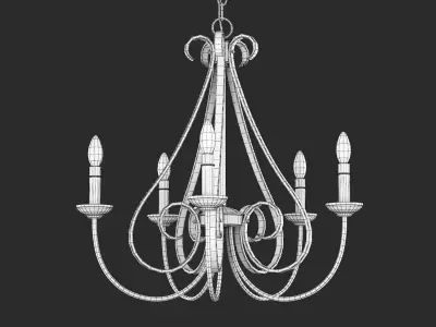 Kichler 2021NI - Elegant Chandelier Low-poly 3D model
