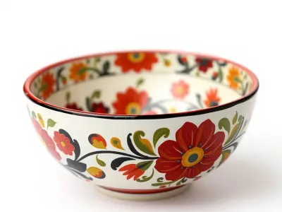 Colorful Floral Bowl Model Pack Low-poly 3D model