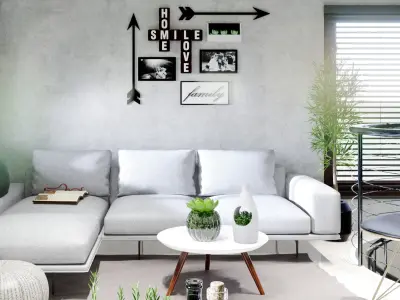 Interior desing and rendering 3D model
