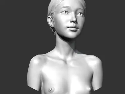 SC girl bust G 3D print model 3D print model