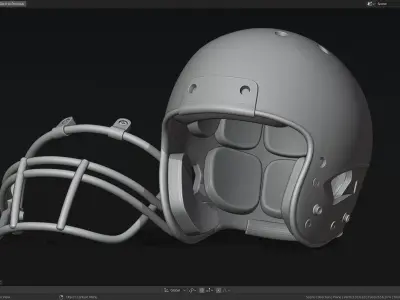 Contemporary Football Helmet 3D print model