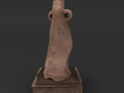 Idol C ancient statue 3D model