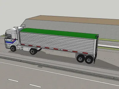 semi truck 3D print model