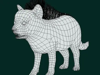 Baby Aardwolf Offspring Animal  Low-poly 3D model