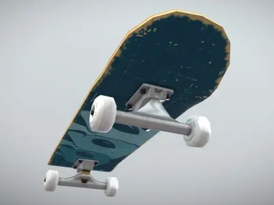 Alien Workshop Skateboard Low-poly 3D model