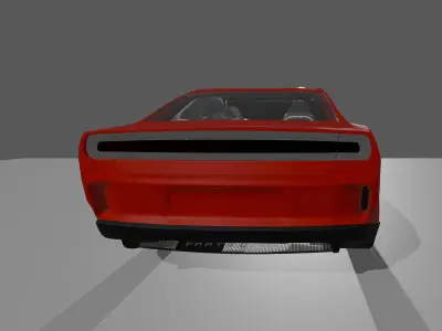 dodge car 3d model Low-poly 3D model