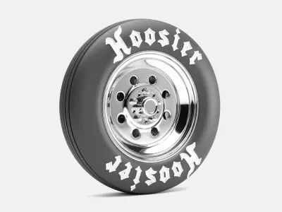 15x5 Weld Draglite Wheel Hoosier Front Runner Tire 3D print model