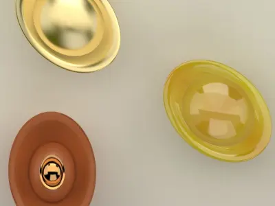 Chinese Gold Ingot  3D model 27