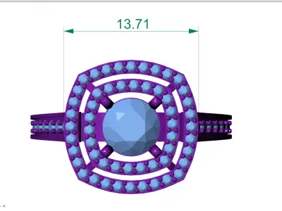 Ladies ring 3D model 3D print model