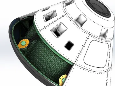 NASA Orion - Artemis Crew Capsule Structure - 17 Detailed Parts 3D print model