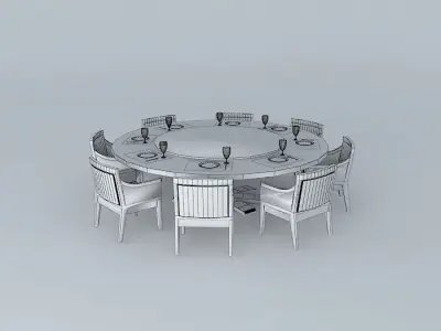 Round Table Free 3D model