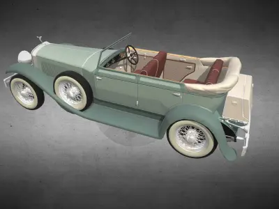 ISOTTA FRASCHINI TIPO 8A Low-poly 3D model