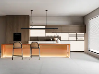 Kitchen Modern interior 80 3D model