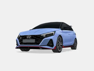Hyundai i20 N 2021 Low-poly 3D model