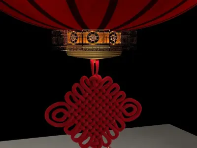 Chinese red lantern  3D model 22