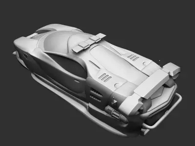 Police car of the future 3D print model