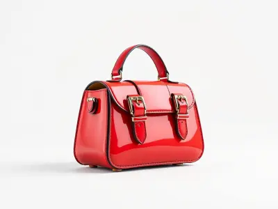 Miniature Satchel Glossy Leather model pack Low-poly 3D model