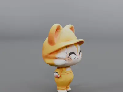 cute cat 3D model