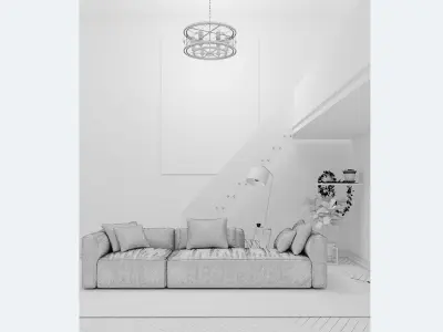 Interior design scene 3D 3D model