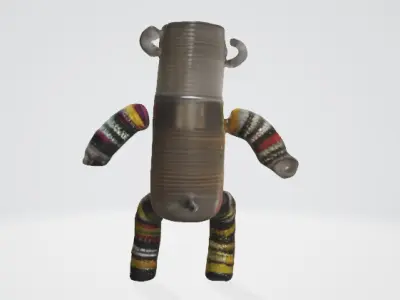 Recycled Cartoon Robot 3D Asset   3D model