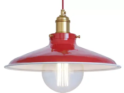 Steel pendant light sku 576  Free 3D model