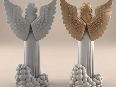 Beautiful Angel 3D STL File for Home Decor 3D print model